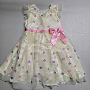 3t yellow and polka dot dress